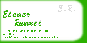 elemer rummel business card
